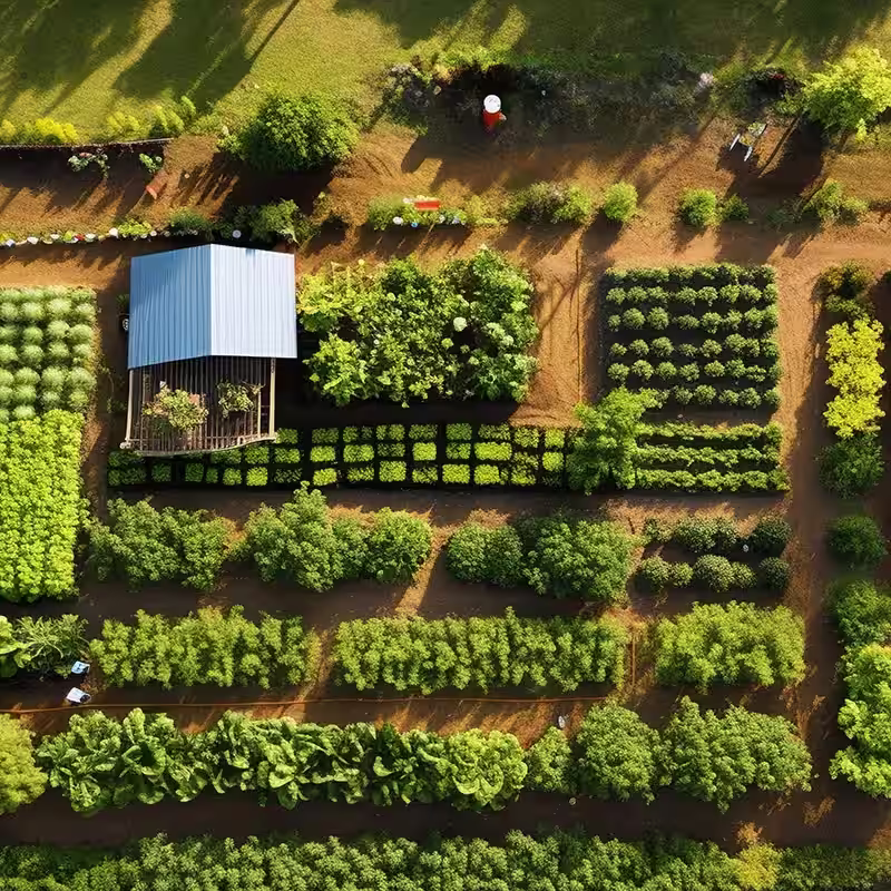 Air view crops